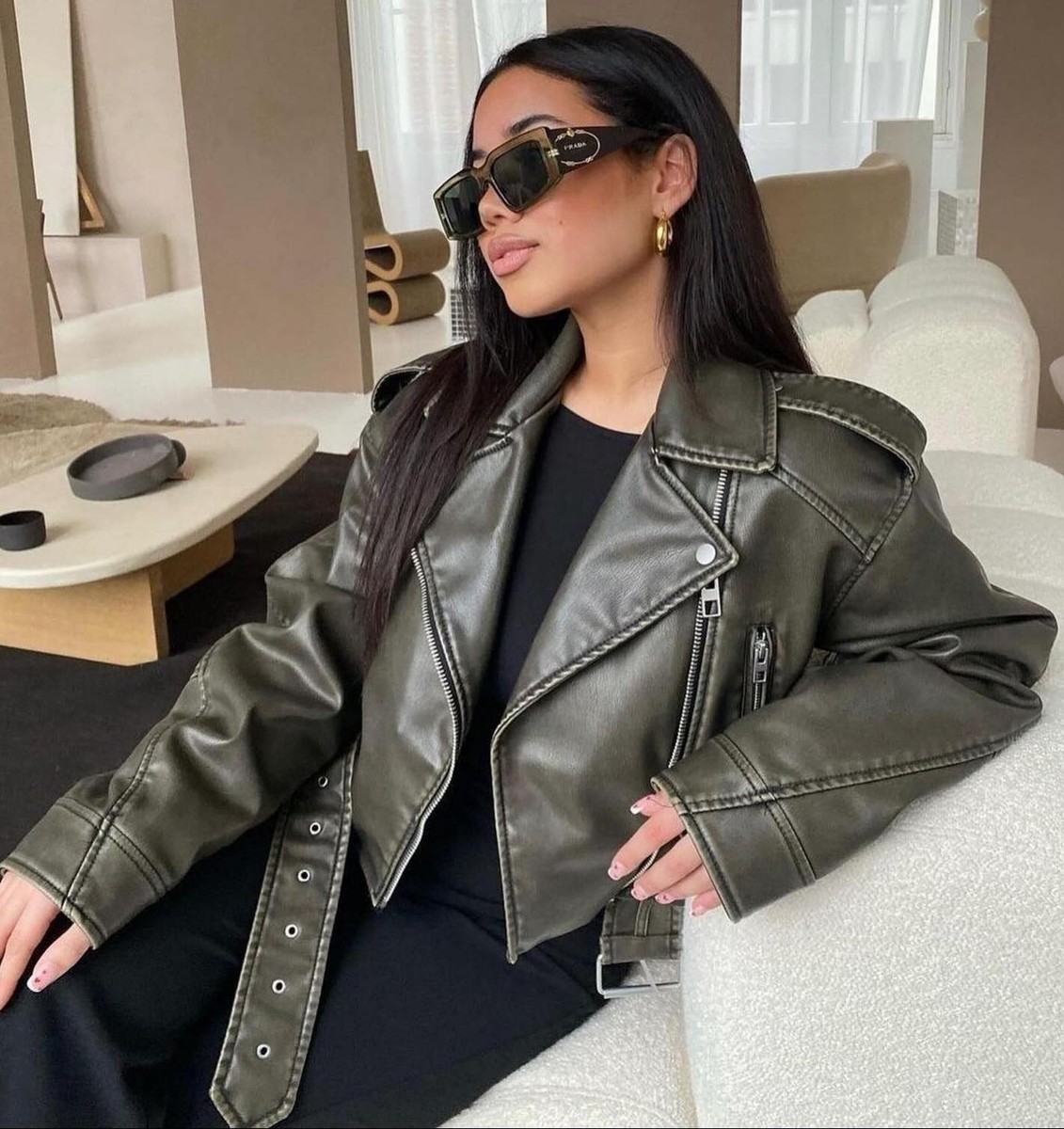Zara Faux Leather Cropped Biker Jacket Review